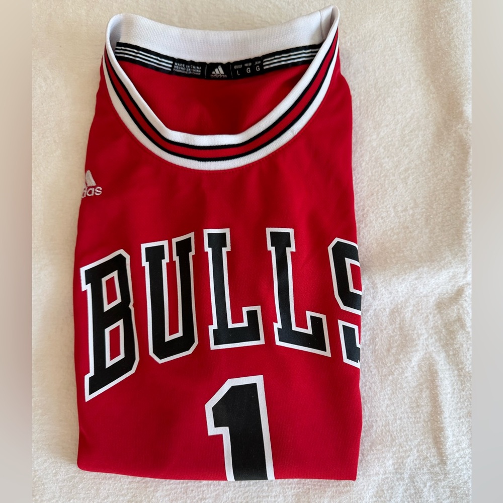 EUC Youth Adidas Bulls Rose NBA Jersey L